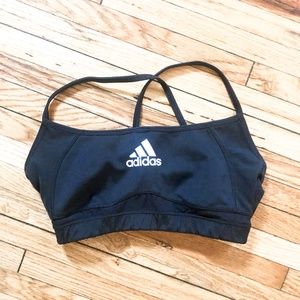 Black Adidas Criss-Cross Back Sports Bra